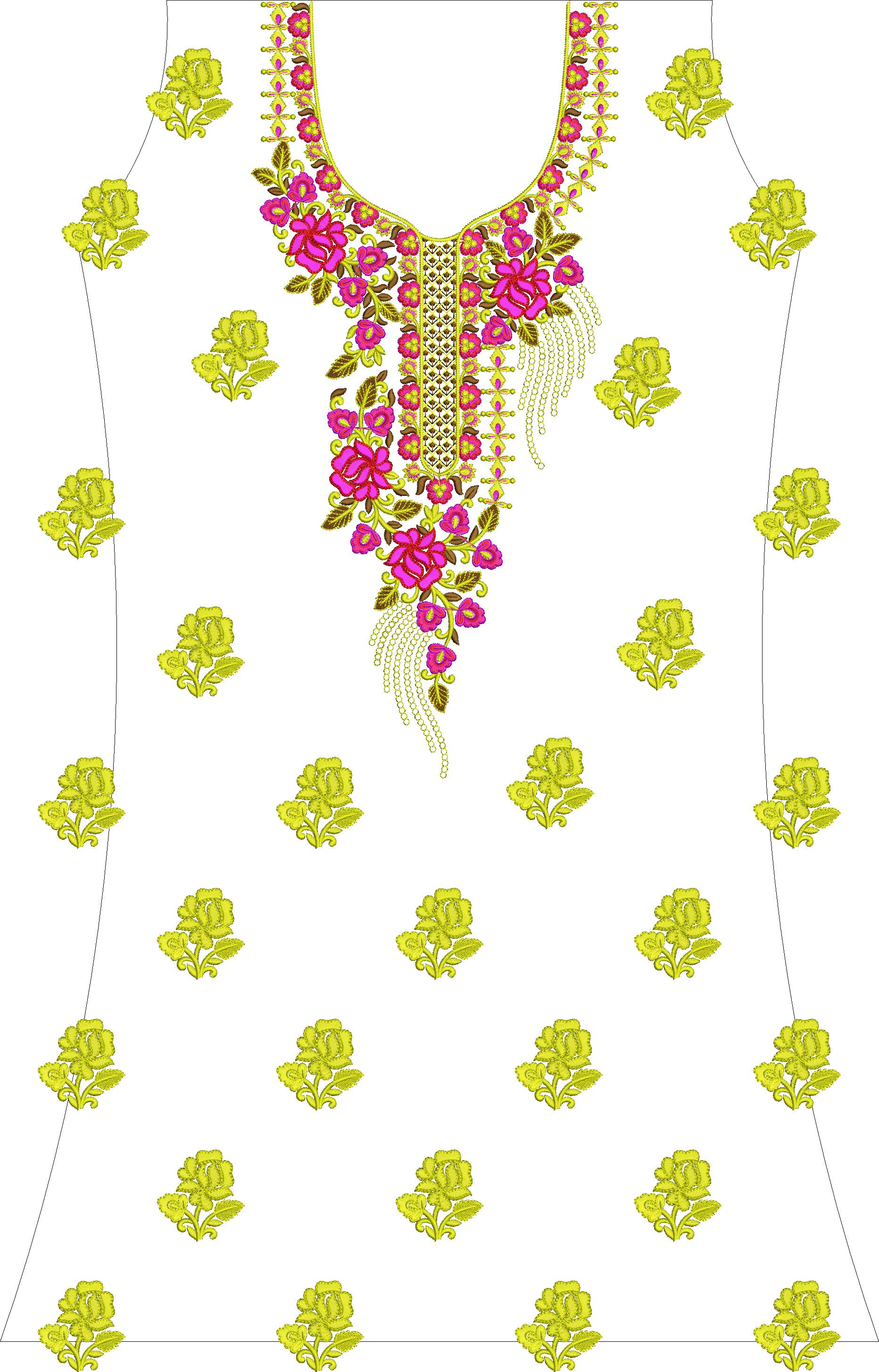 Full Part Woman Dress Embroidery Design, Free Suit Design (226)